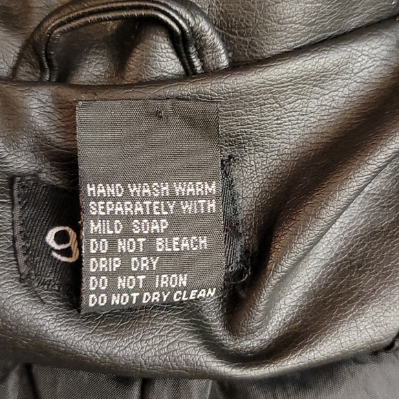 GIRLS FAUX LEATHER JACKET SIZE 10/12 - Picture 13 of 14